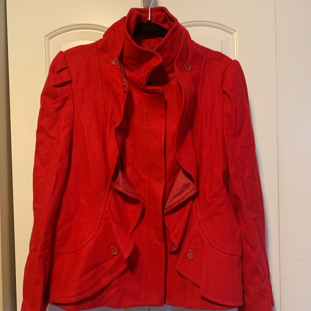 Red Ruffle Riding Coat